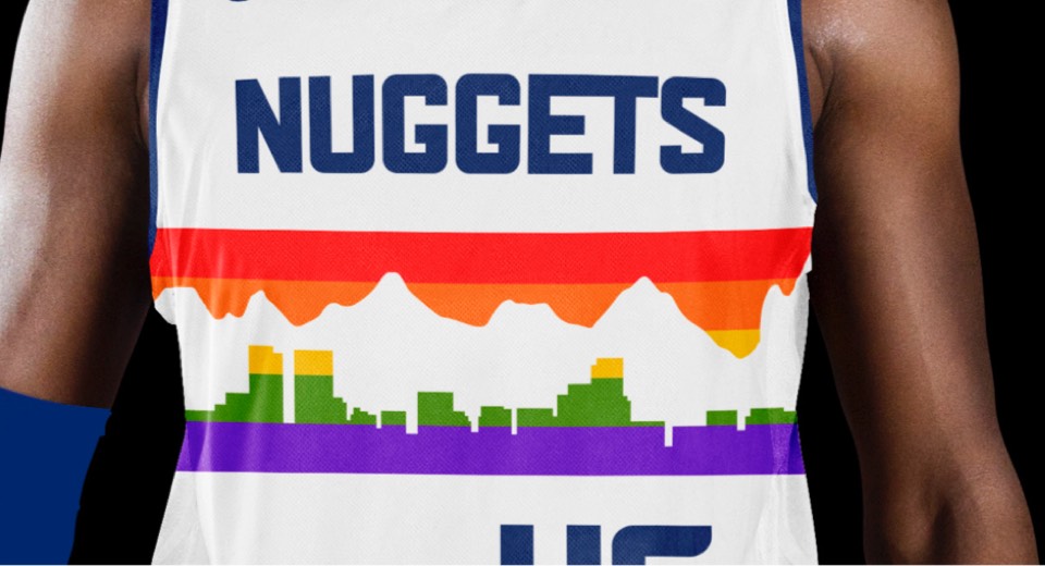 denver nuggets rainbow jersey history