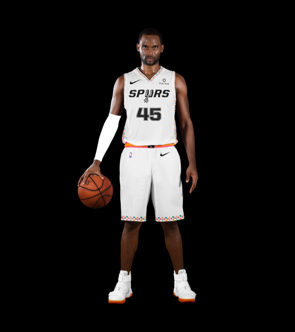 Open Court - San Antonio Spurs #FiestaNights alternate jersey image via VN  Design